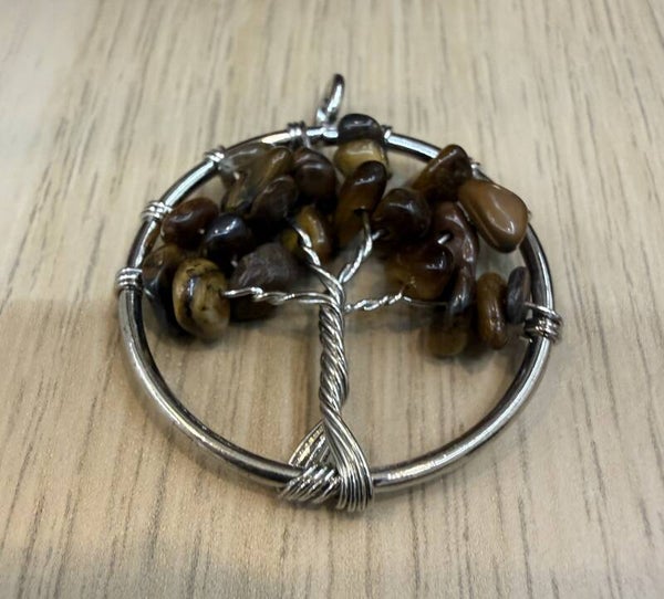 Pendentif Arbre de Vie Oeil de Tigre