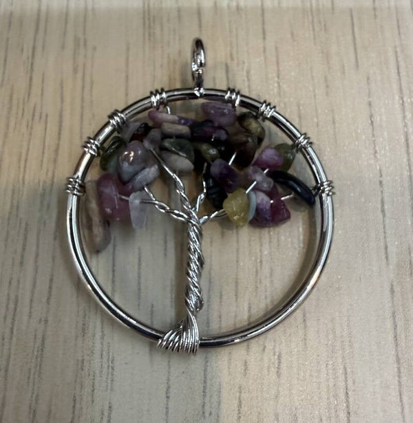 Pendentif Arbre de Vie Tourmaline Mixte