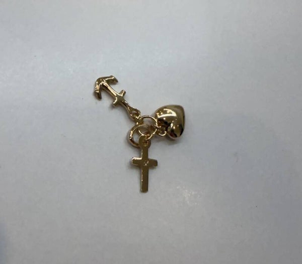 Pendentif Foi Charité Espérance Or