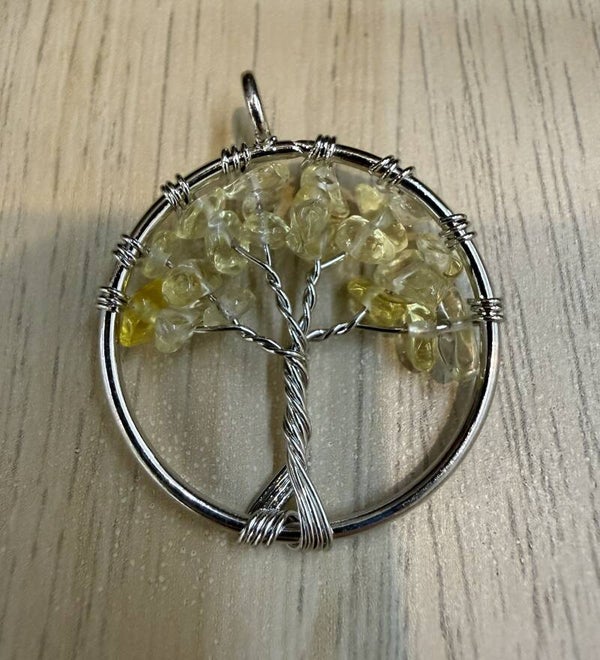 Pendentif Arbre de Vie Citrine