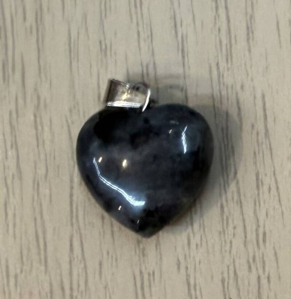 Pendentif Coeur Larvikite