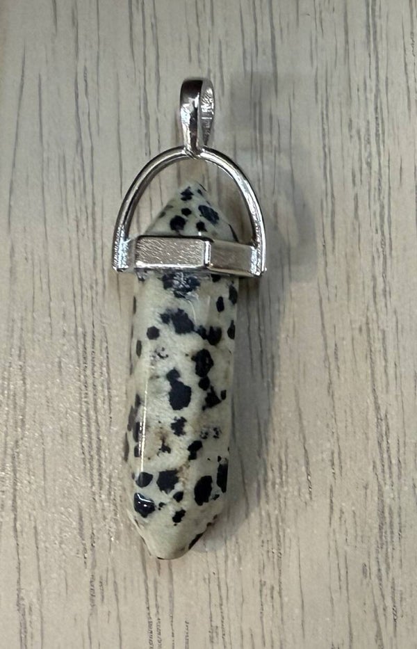 Pendentif Pointe Jaspe Dalmatien