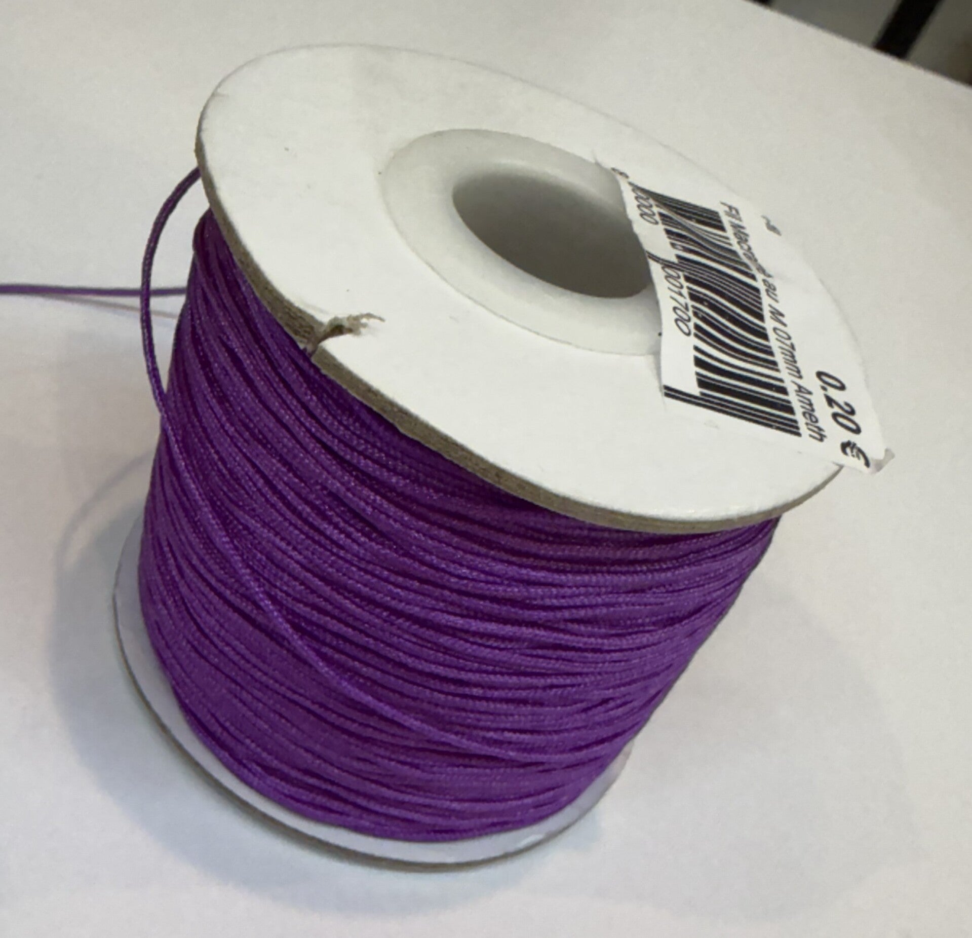 Fil Macramé au Mètre 0,7mm/130m Améthyste