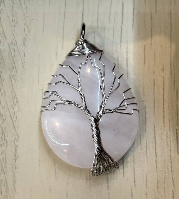 Pendentif Fleur de Vie Quartz Rose