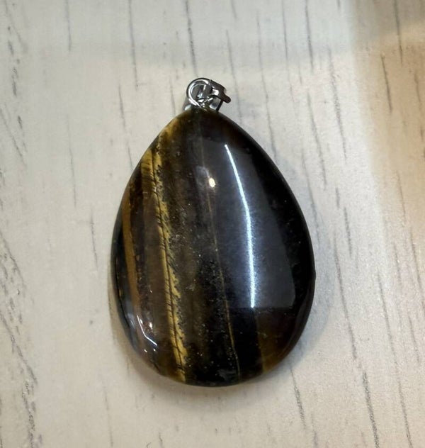 Pendentif Larme Oeil de Tigre