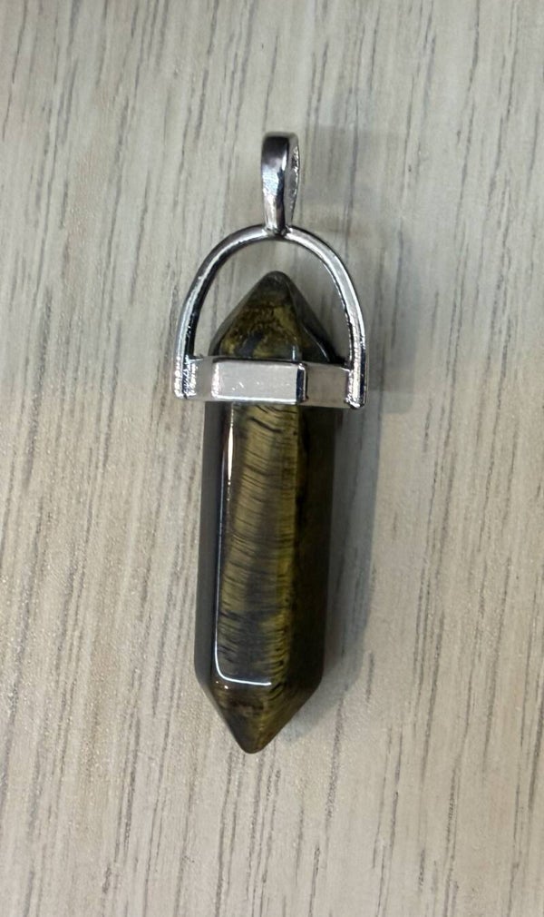 Pendentif Pointe Oeil de Tigre