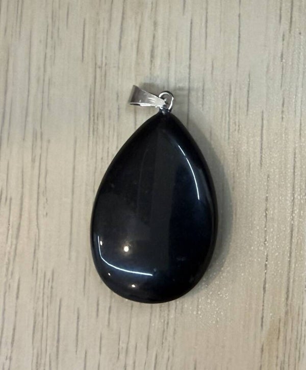 Pendentif Larme Obsidienne Noire