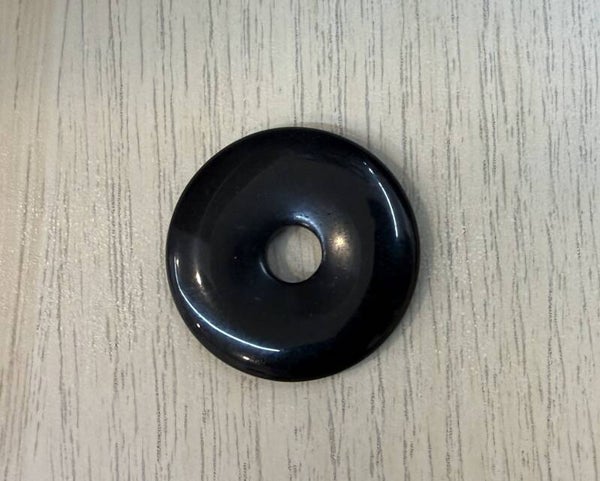 Pendentif Donut Obsidienne Noire
