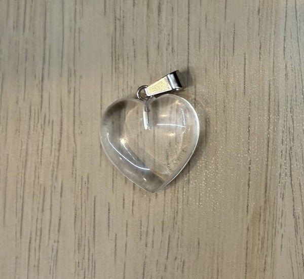 Pendentif Coeur Cristal de Roche