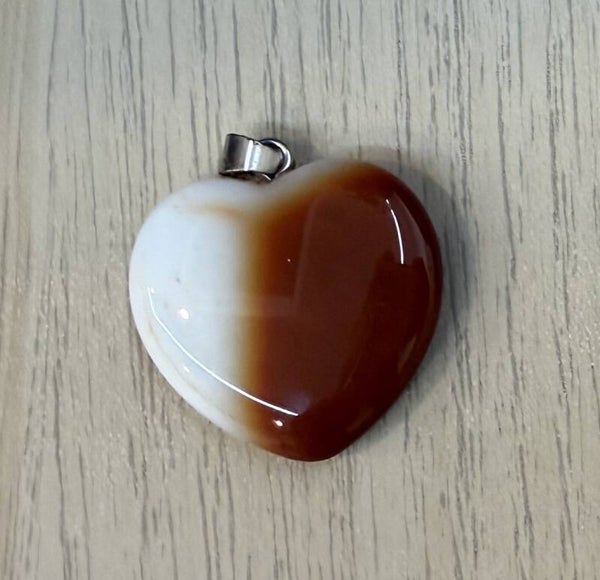 Pendentif Coeur Cornaline