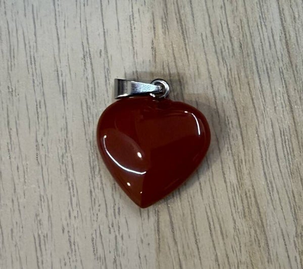 Pendentif Coeur Cornaline