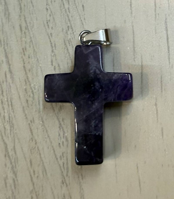 Pendentif Croix Améthyste