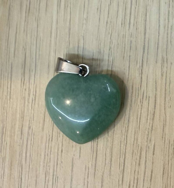 Pendentif Coeur Aventurine Verte