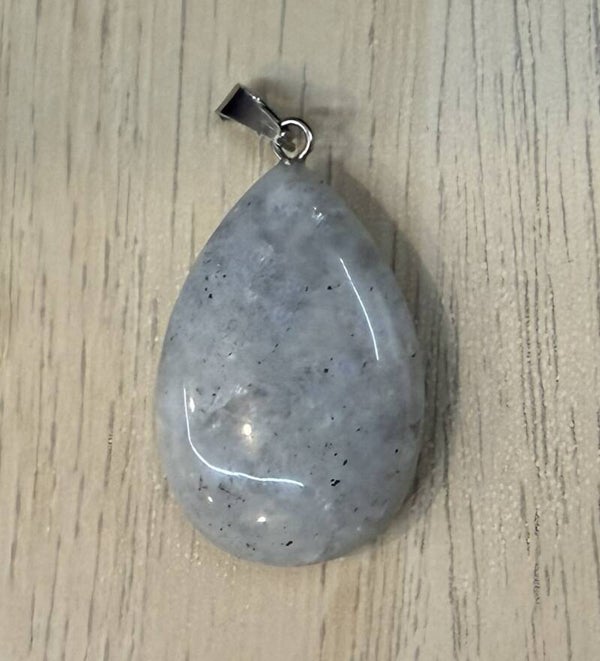 Pendentif Larme Labradorite Blanche