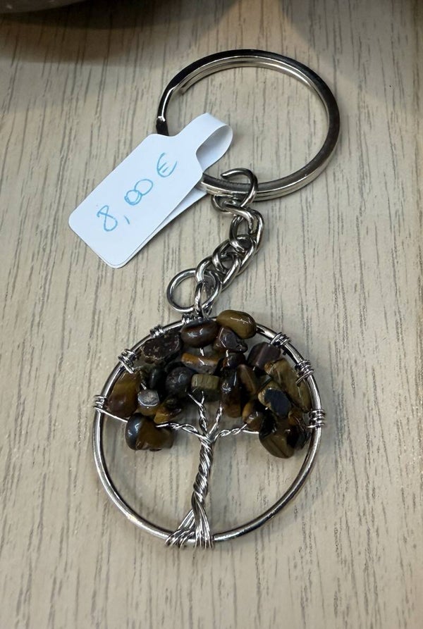 Porte-clés Arbre de Vie Oeil de Tigre