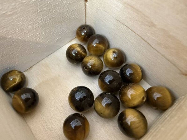 Oeil de Tigre en Perles Rondes