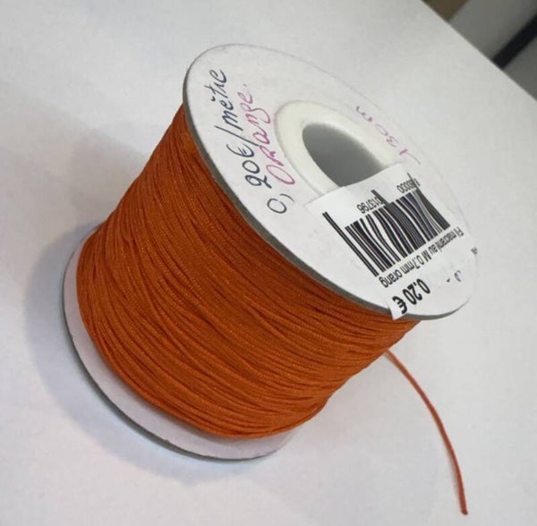 Fil Macramé au Mètre 0,7mm/130m Orange