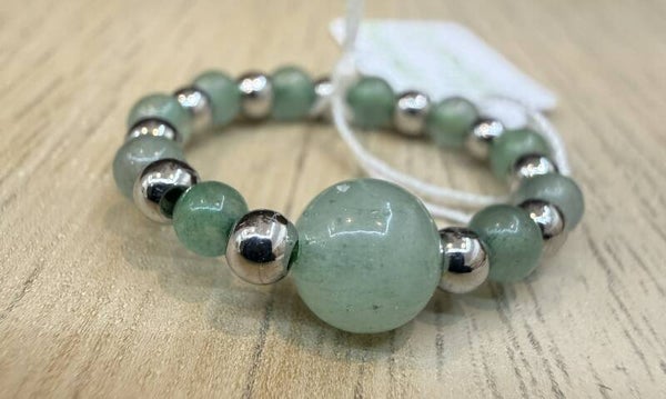 Bague Aventurine Verte Hématite