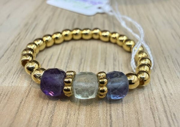 Bague Dorée Fluorite