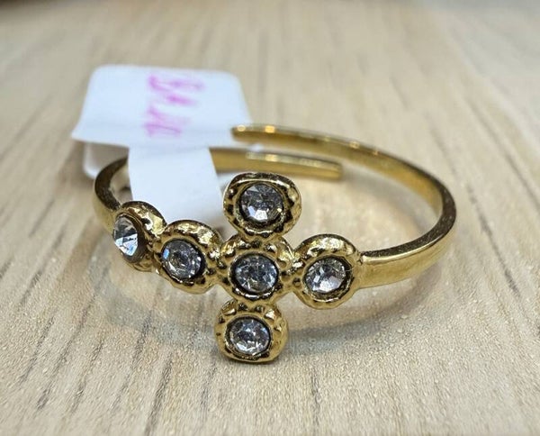 Bague Dorée en Acier Inoxydable modèle 02