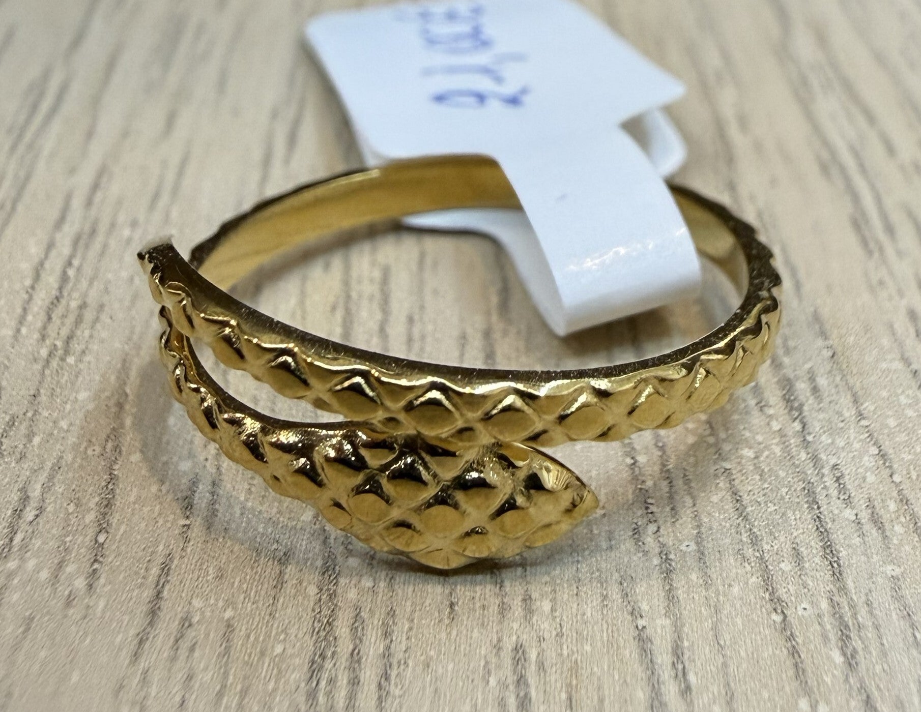Bague Dorée en Acier Inoxydable modèle 06