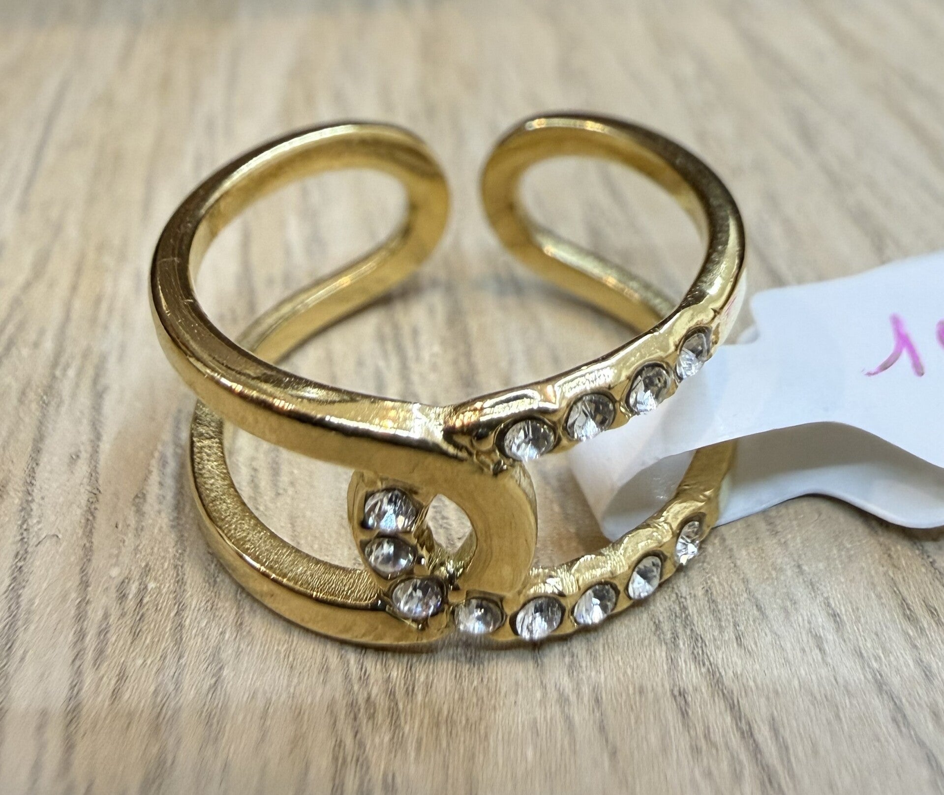 Bague Dorée en Acier Inoxydable modèle 08