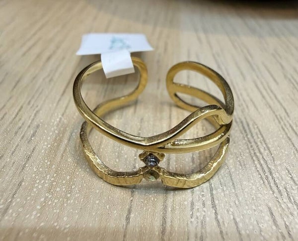 Bague Dorée en Acier Inoxydable modèle 15