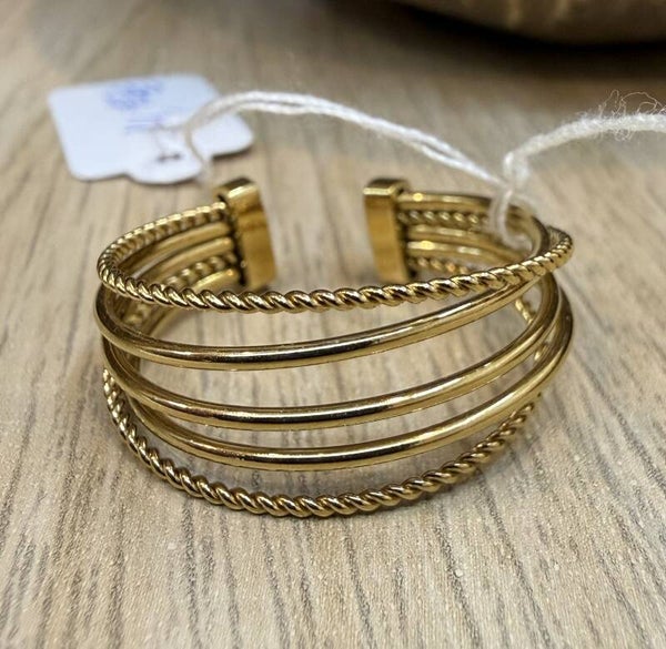 Bague Dorée en Acier Inoxydable modèle 17