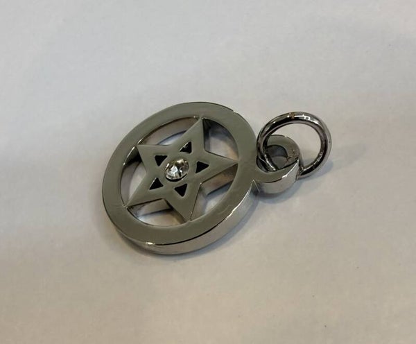 Pendentif Pentacles en acier inoxydable 15mm