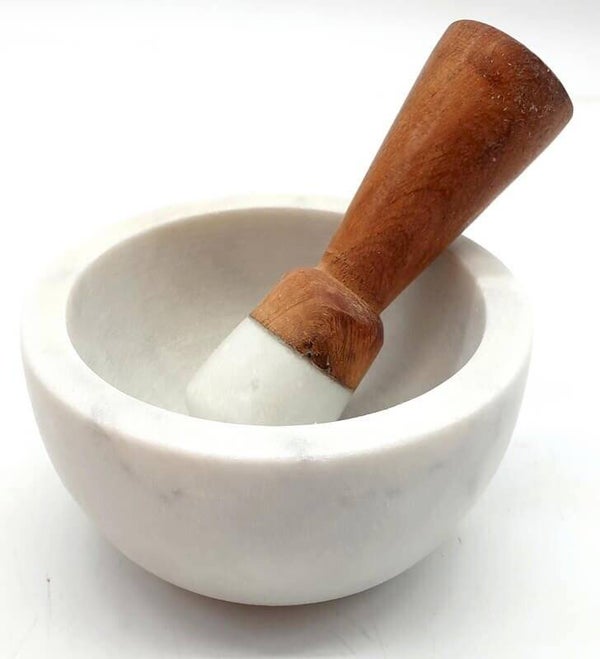 Mortier Marbre Blanc 11cm