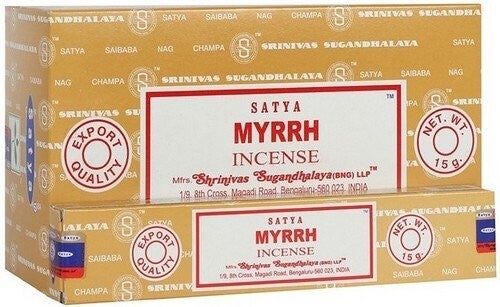 Bâtons d'encens Satya Myrrhe 15g
