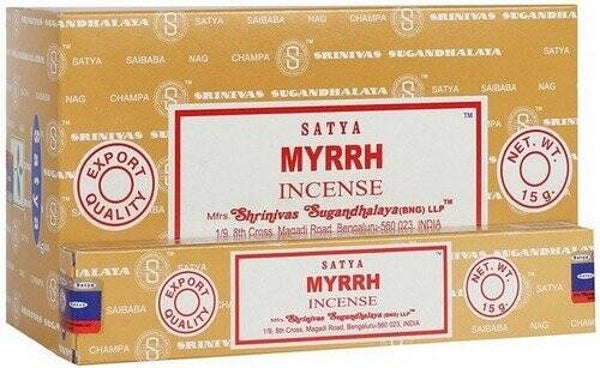 Bâtons d'encens Satya Myrrhe 15g