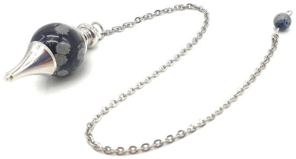 Pendule sphère Obsidienne Neige
