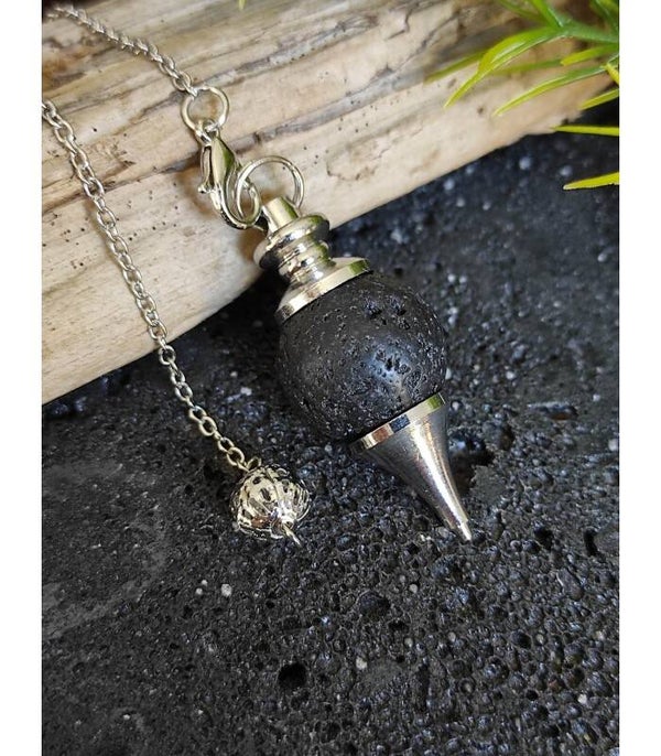 Pendule Sphère pierre de lave