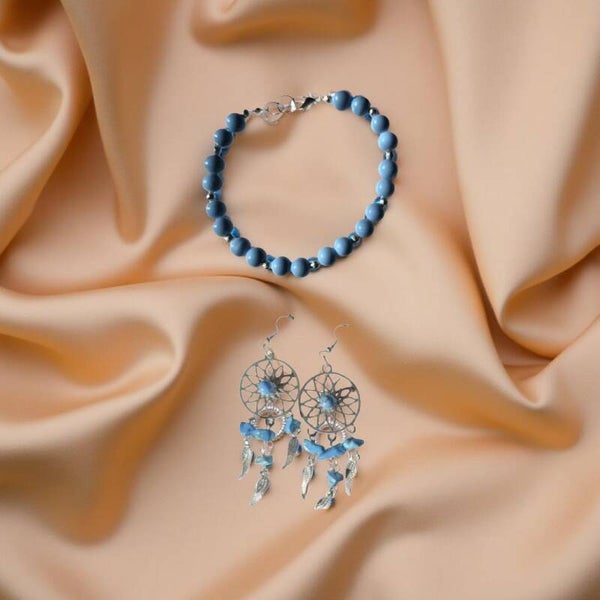 Boho style bracelete and earrings