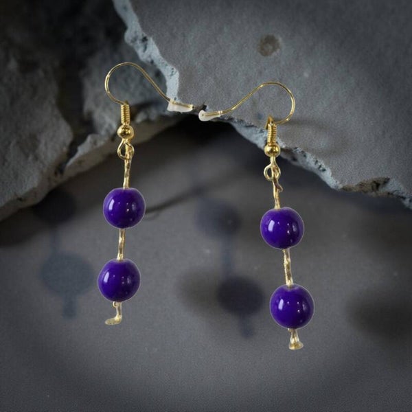 Purple earrings