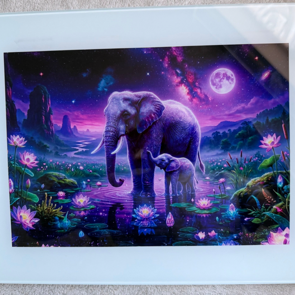 Surreal Night Elephants