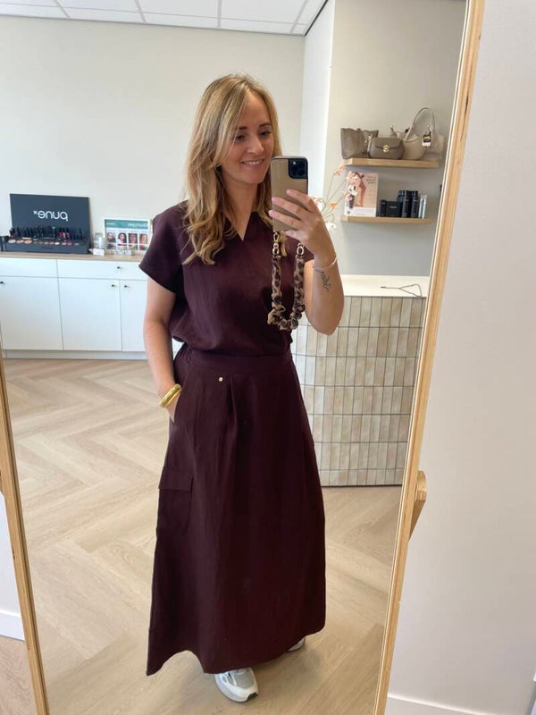 Bordeaux bruine Top