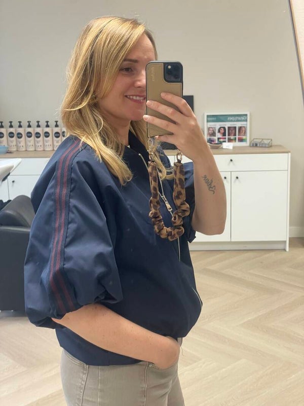 Blauw Bomber jasje kort