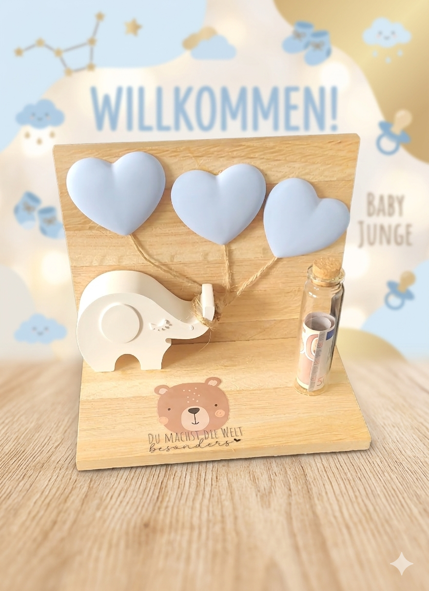 Geldgeschenk Geburt Junge