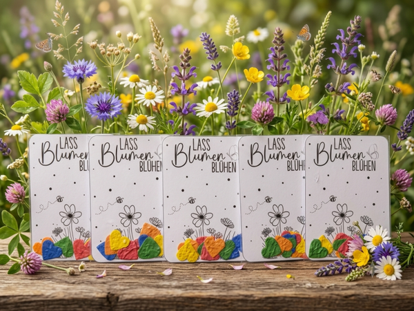 Lass Blumen blühen