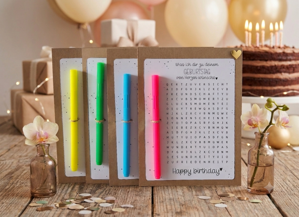 Geburtstagskarte Was ich dir zu deinem Geburtstag von Herzen wünsche