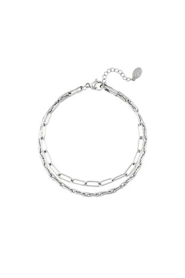 Armband double zilver