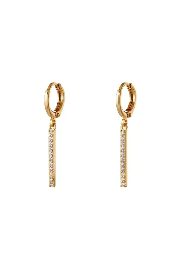 Oorbel glitter & glamour goud