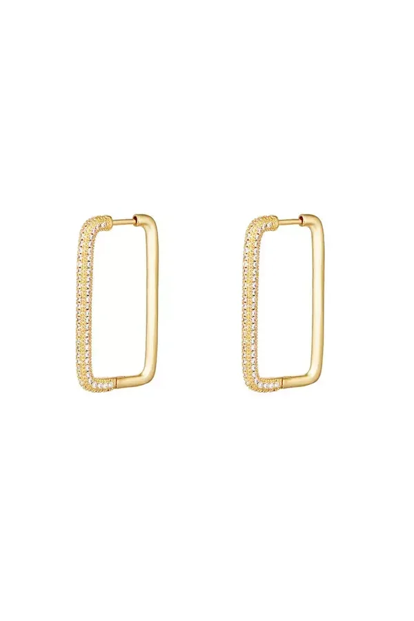 Oorbel big diamant goud