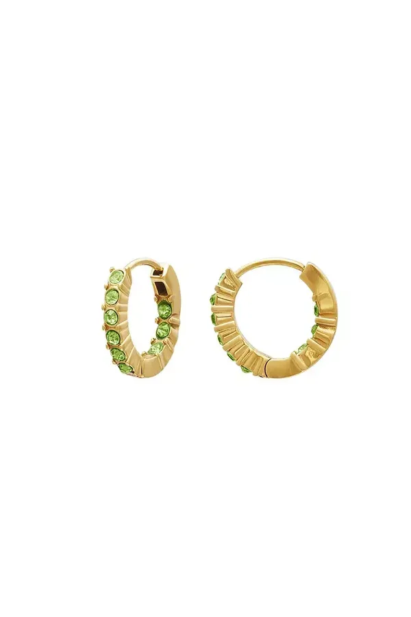 Oorbel Rosie diamond green