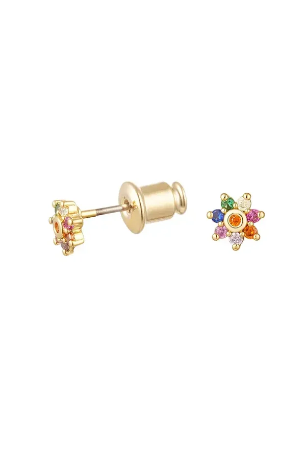 Oorbel bloem cute multi