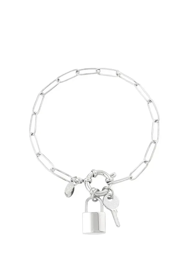 Armband locked love zilver