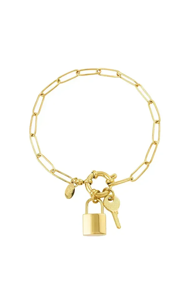 Armband locked love goud