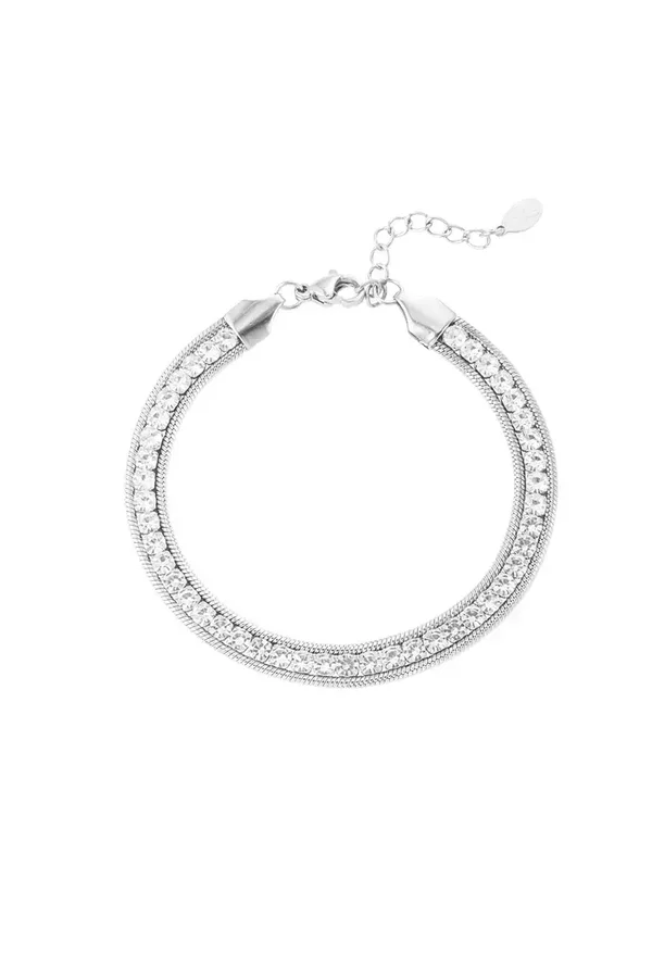 Armband bling bling zilver